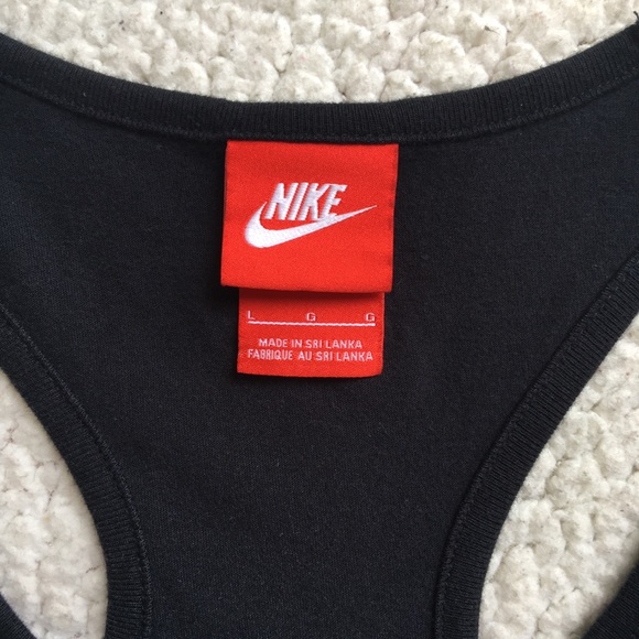 Black animal print spell out Nike tank top - Picture 3 of 6